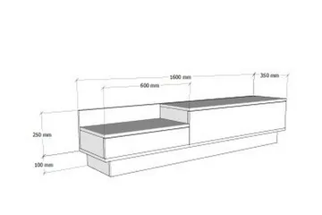 Tv-bänk 160 cm - Natur/Antracit - Möbler - Tv möbel & mediamöbel - TV bänk & mediabänk