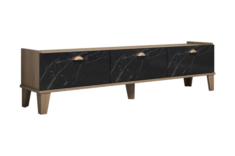 Tv-bänk 178 cm - Natur/Svart - Möbler - Tv möbel & mediamöbel - TV bänk & mediabänk