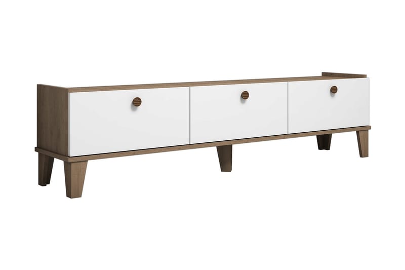 Tv-bänk 178 cm - Natur/Vit - Möbler - Tv möbel & mediamöbel - TV bänk & mediabänk