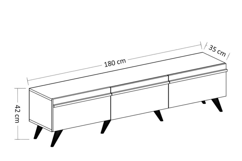Tv-bänk 180 cm - Antracit - Möbler - Tv möbel & mediamöbel - TV bänk & mediabänk