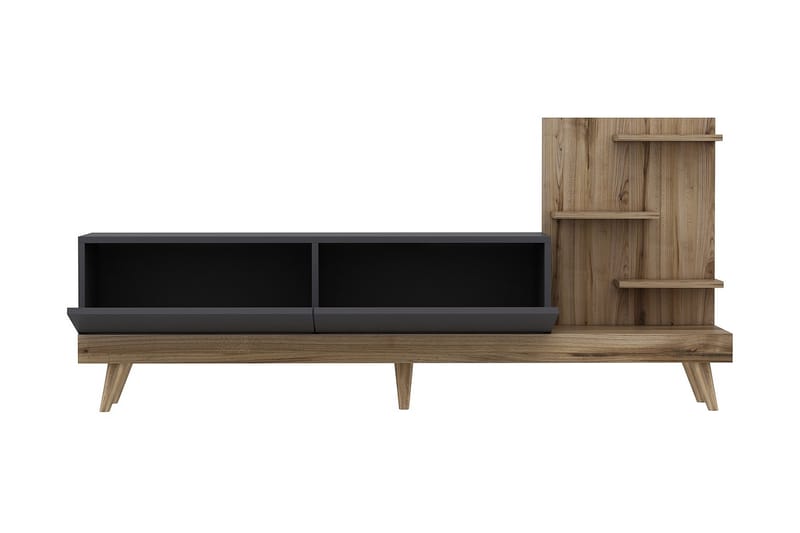 Tv-bänk 180 cm - Antracit/Valnöt - Möbler - Tv möbel & mediamöbel - TV bänk & mediabänk