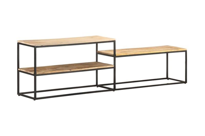 TV-bänk 180x30x50 cm grovt mangoträ - Orange - Möbler - Tv möbel & mediamöbel - TV bänk & mediabänk