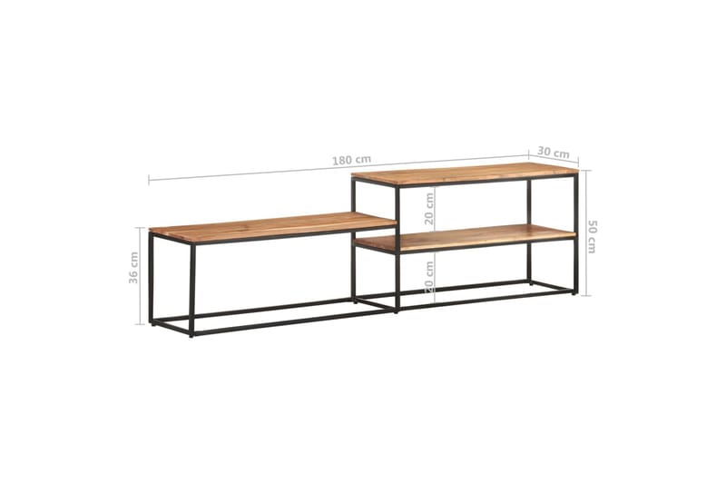 TV-bänk 180x30x50 cm massivt akaciaträ - Grön - Möbler - Tv möbel & mediamöbel - TV bänk & mediabänk