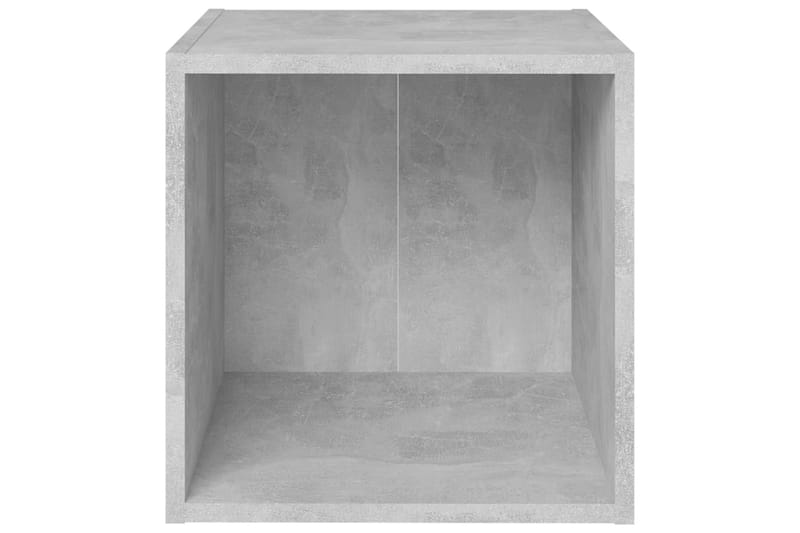 TV-bänk 2 st betonggrå 37x35x37 cm spånskiva - Grå - Möbler - Tv möbel & mediamöbel - TV bänk & mediabänk