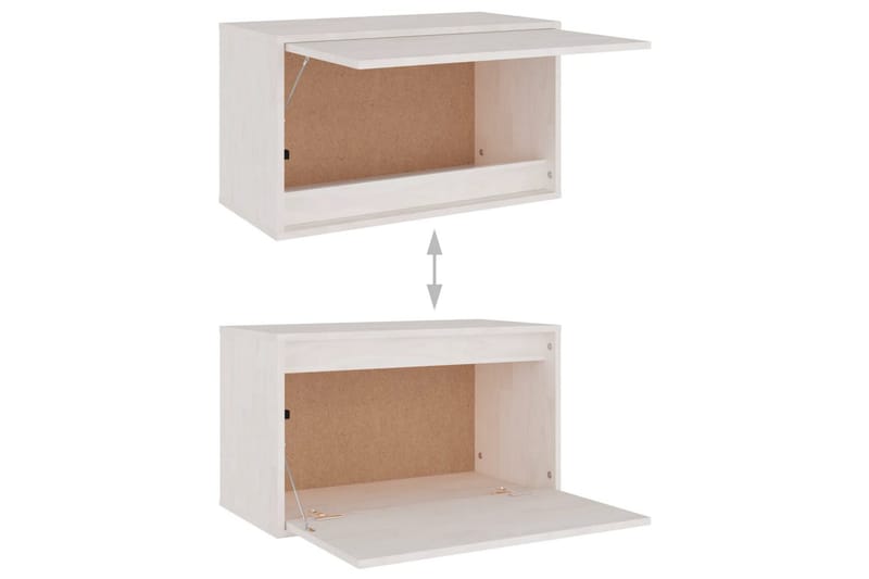 Tv-bänk 3 st vit massiv furu - Vit - Möbler - Tv möbel & mediamöbel - TV bänk & mediabänk