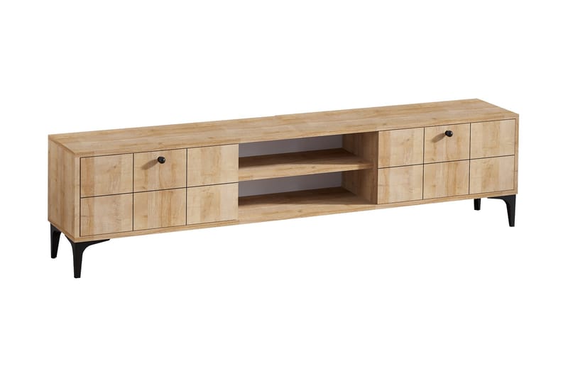 Tv-bänk 30x180 cm - Natur/Svart - Möbler - Tv möbel & mediamöbel - TV bänk & mediabänk