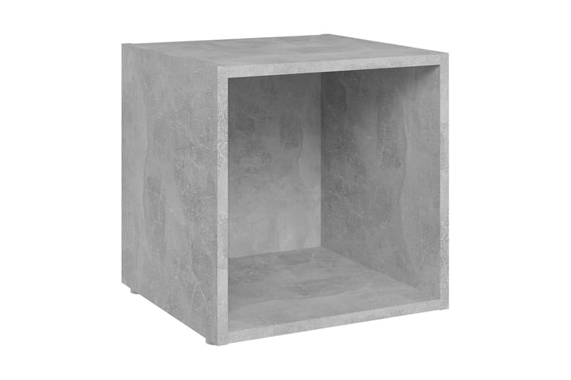 TV-bänk 4 st betonggrå 37x35x37 cm spånskiva - Grå - Möbler - Tv möbel & mediamöbel - TV bänk & mediabänk