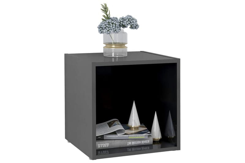 TV-bänk 4 st grå högglans 37x35x37 cm spånskiva - Grå - Möbler - Tv möbel & mediamöbel - TV bänk & mediabänk