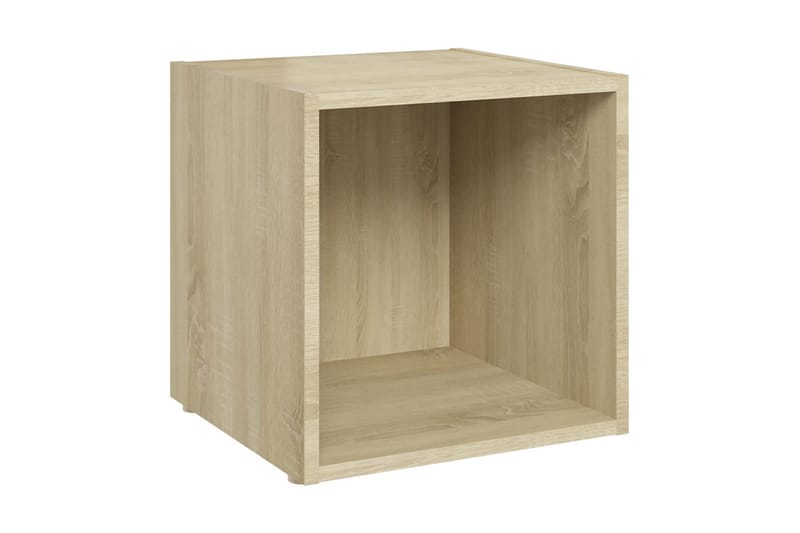 TV-bänk 4 st sonoma-ek 37x35x37 cm spånskiva - Brun - Möbler - Tv möbel & mediamöbel - TV bänk & mediabänk