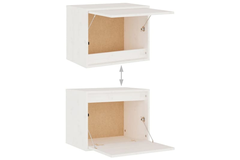 Tv-bänk 4 st vit massiv furu - Vit - Möbler - Tv möbel & mediamöbel - TV bänk & mediabänk
