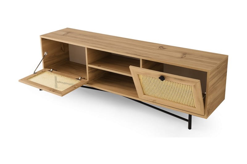 Tv-bänk 40x180 cm - Natur/Svart - Möbler - Tv möbel & mediamöbel - TV bänk & mediabänk