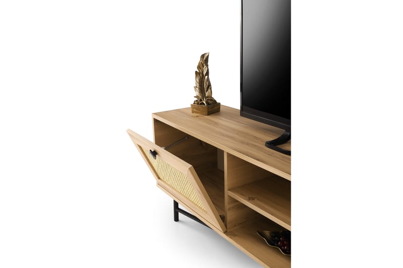 Tv-bänk 40x180 cm - Natur/Svart - Möbler - Tv möbel & mediamöbel - TV bänk & mediabänk