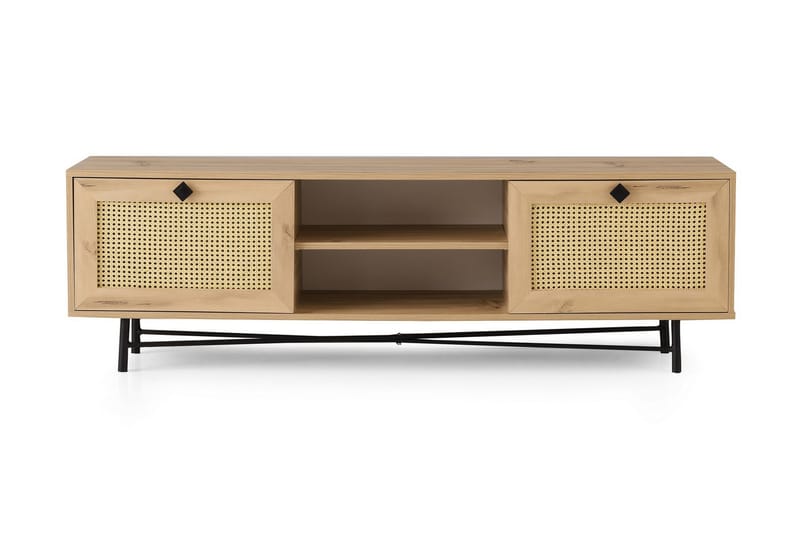 Tv-bänk 40x180 cm - Natur/Svart - Möbler - Tv möbel & mediamöbel - TV bänk & mediabänk