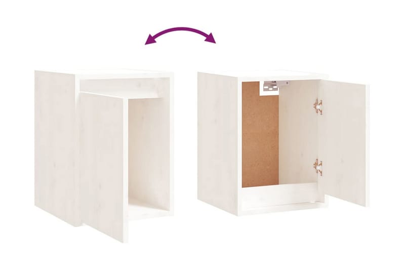 Tv-bänk 6 delar vit massiv furu - Vit - Möbler - Tv möbel & mediamöbel - TV bänk & mediabänk