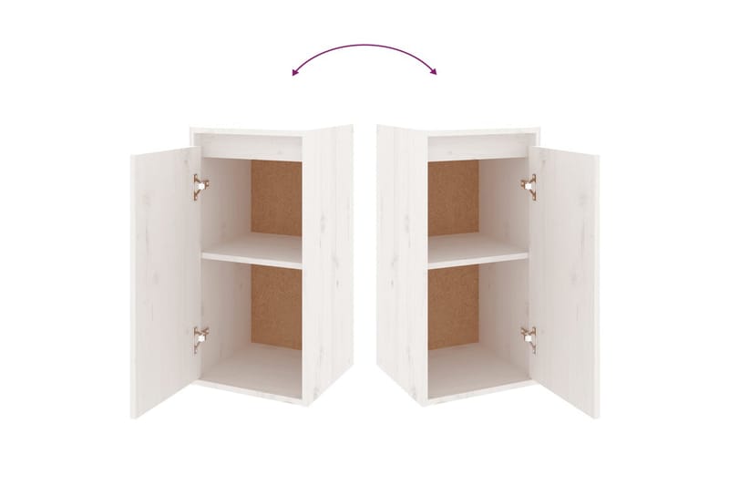 Tv-bänk 6 delar vit massiv furu - Vit - Möbler - Tv möbel & mediamöbel - TV bänk & mediabänk