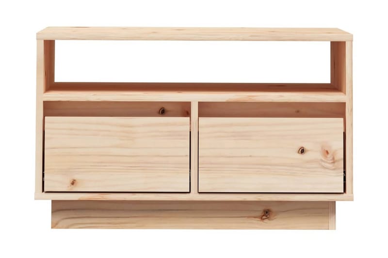 Tv-bänk 60x35x37 cm massiv furu - Brun - Möbler - Tv möbel & mediamöbel - TV bänk & mediabänk