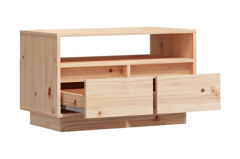 Tv-bänk 60x35x37 cm massiv furu - Brun - Möbler - Tv möbel & mediamöbel - TV bänk & mediabänk