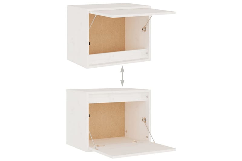 Tv-bänk 7 st vit massiv furu - Vit - Möbler - Tv möbel & mediamöbel - TV bänk & mediabänk