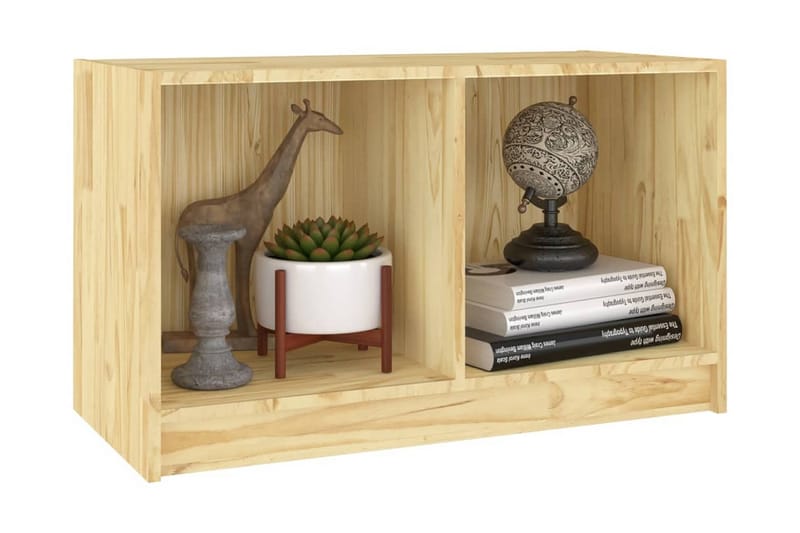 TV-bänk 70x33x42 cm massiv furu - Brun - Möbler - Tv möbel & mediamöbel - TV bänk & mediabänk