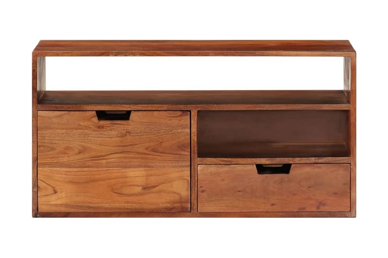 TV-bänk 80x30x42 cm massivt akaciaträ - Brun - Möbler - Tv möbel & mediamöbel - TV bänk & mediabänk