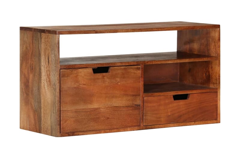 TV-bänk 80x30x42 cm massivt akaciaträ - Brun - Möbler - Tv möbel & mediamöbel - TV bänk & mediabänk