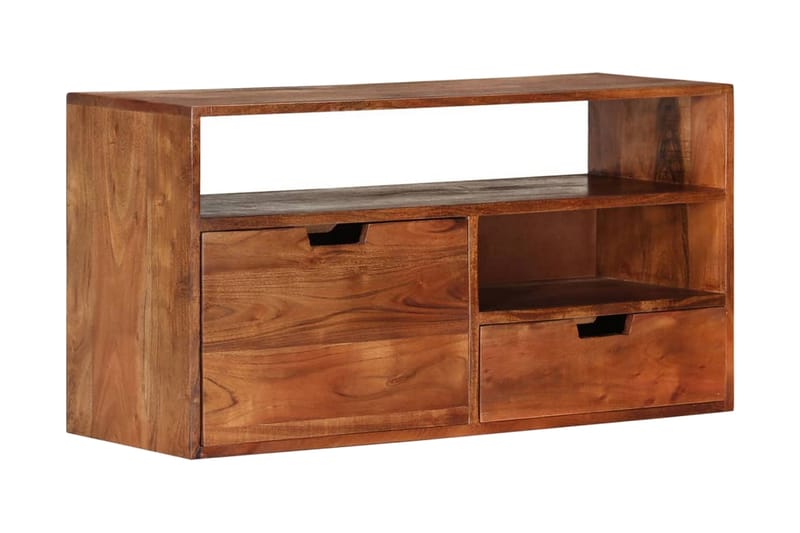 TV-bänk 80x30x42 cm massivt akaciaträ - Brun - Möbler - Tv möbel & mediamöbel - TV bänk & mediabänk