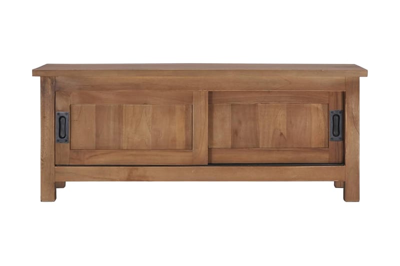TV-bänk 90x30x35 cm massiv teak - Brun - Möbler - Tv möbel & mediamöbel - TV bänk & mediabänk