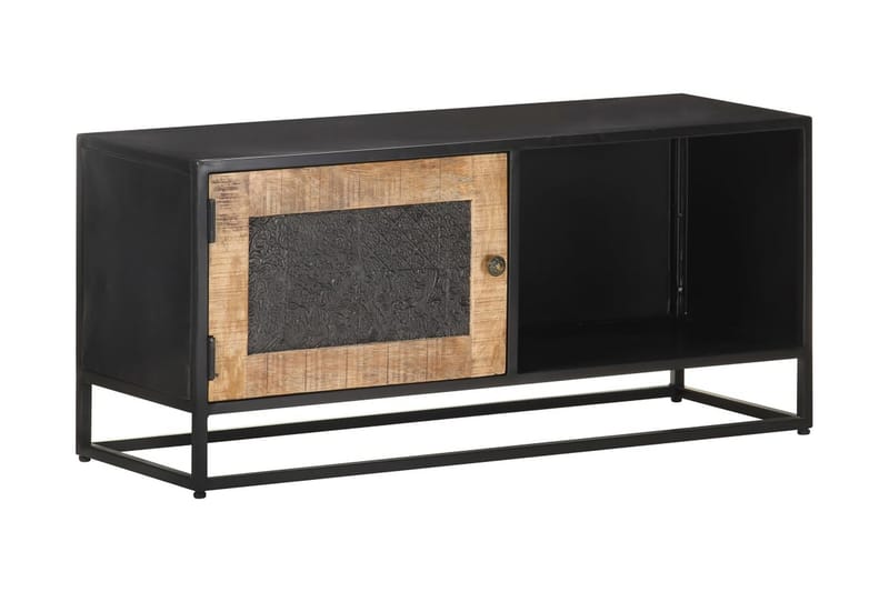 TV-bänk 90x30x40 cm grovt mangoträ - Brun - Möbler - Tv möbel & mediamöbel - TV bänk & mediabänk