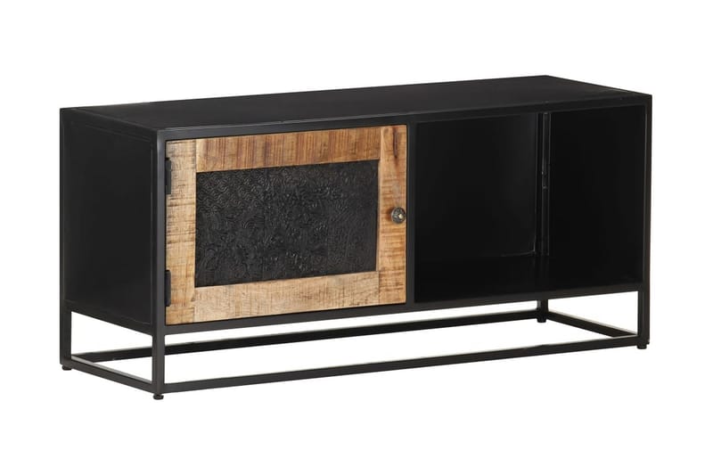 TV-bänk 90x30x40 cm grovt mangoträ - Brun - Möbler - Tv möbel & mediamöbel - TV bänk & mediabänk