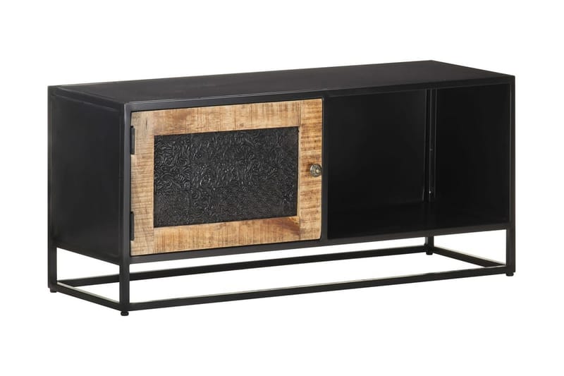 TV-bänk 90x30x40 cm grovt mangoträ - Brun - Möbler - Tv möbel & mediamöbel - TV bänk & mediabänk