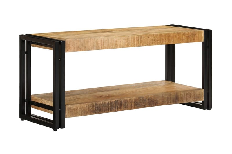 TV-bänk 90x30x40 cm massivt mangoträ - Brun - Möbler - Tv möbel & mediamöbel - TV bänk & mediabänk