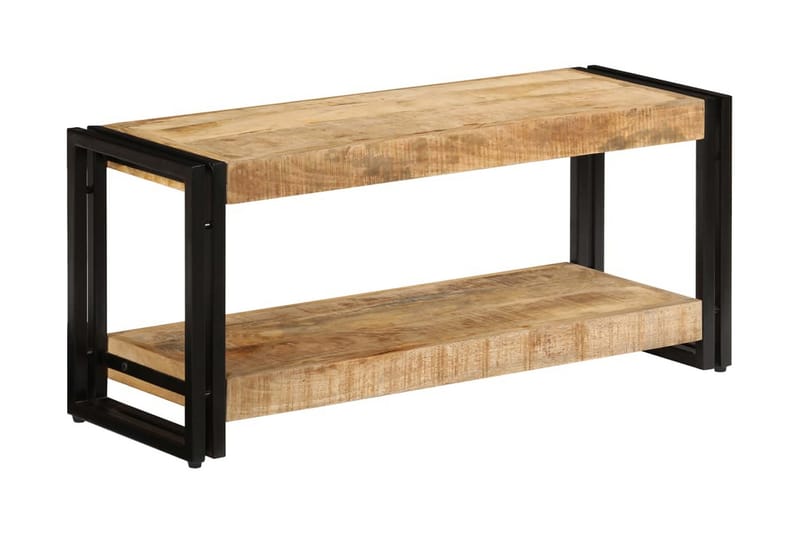 TV-bänk 90x30x40 cm massivt mangoträ - Brun - Möbler - Tv möbel & mediamöbel - TV bänk & mediabänk