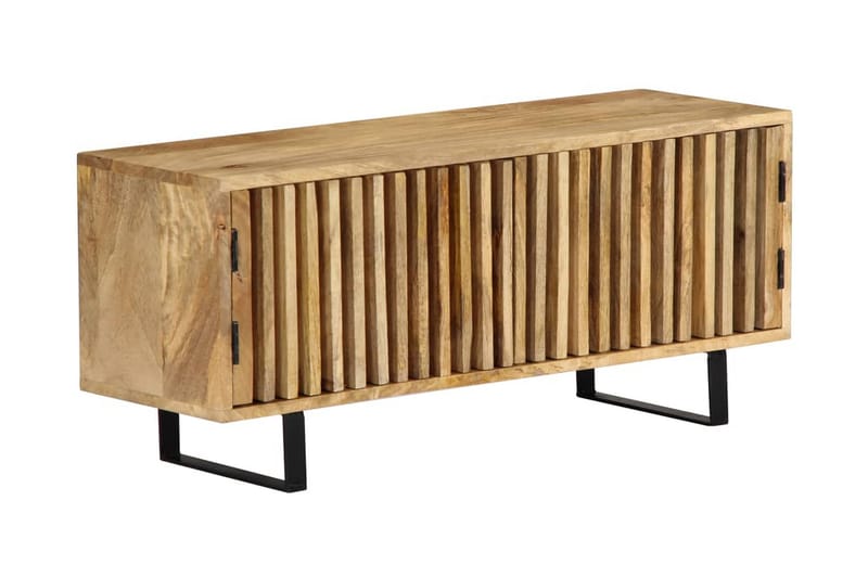TV-bänk 90x30x40 cm massivt mangoträ - Brun - Möbler - Tv möbel & mediamöbel - TV bänk & mediabänk
