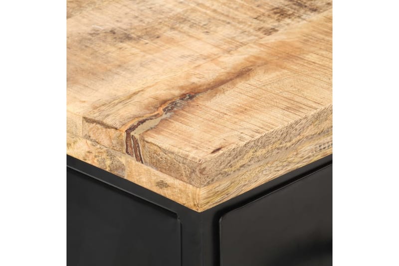 TV-bänk 90x30x41 cm grovt mangoträ - Svart - Möbler - Tv möbel & mediamöbel - TV bänk & mediabänk