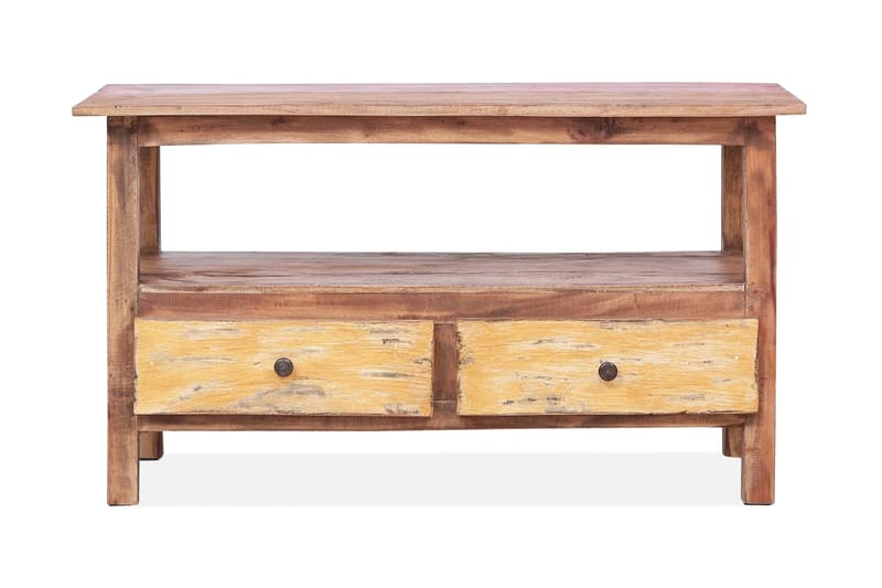 TV-bänk 90x40x50 cm massivt återvunnet trä - Brun - Möbler - Tv möbel & mediamöbel - TV bänk & mediabänk