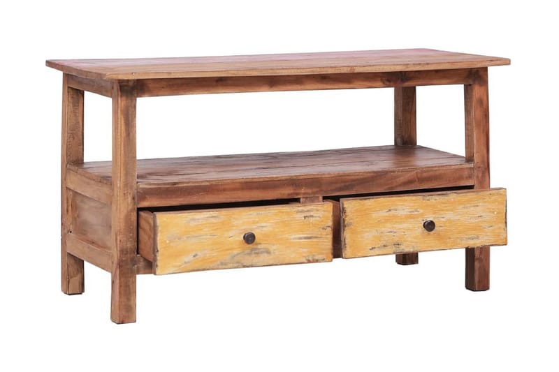 TV-bänk 90x40x50 cm massivt återvunnet trä - Brun - Möbler - Tv möbel & mediamöbel - TV bänk & mediabänk