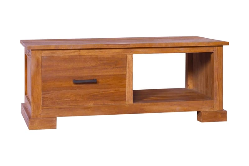 TV-bänk 90x50x37 cm massiv teak - Brun - Möbler - Tv möbel & mediamöbel - TV bänk & mediabänk