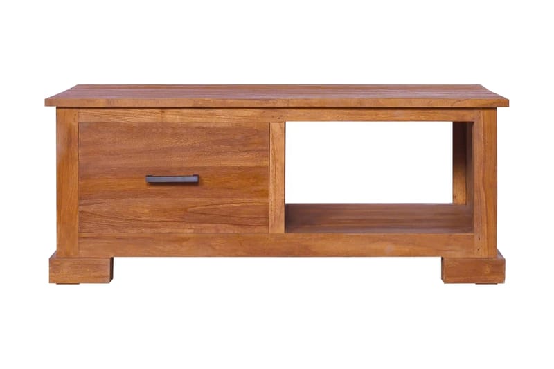 TV-bänk 90x50x37 cm massiv teak - Brun - Möbler - Tv möbel & mediamöbel - TV bänk & mediabänk