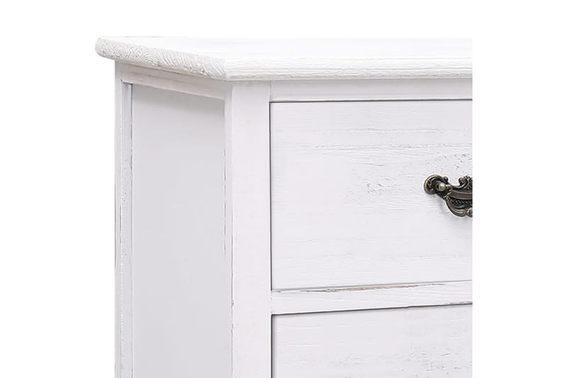 Tv-bänk antikvit 108x30x40 cm massivt kejsarträ - Vit - Möbler - Tv möbel & mediamöbel - TV bänk & mediabänk