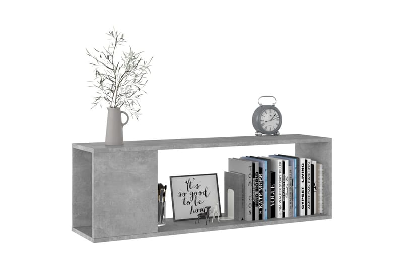 TV-bänk betonggrå 100x24x32 cm spånskiva - Grå - Möbler - Tv möbel & mediamöbel - TV bänk & mediabänk