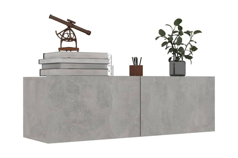 TV-bänk betonggrå 100x30x30 cm spånskiva - Grå - Möbler - Tv möbel & mediamöbel - TV bänk & mediabänk