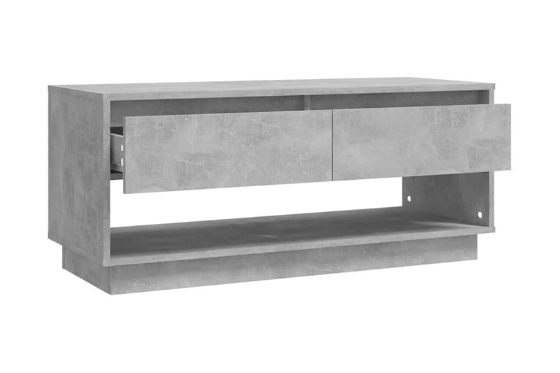 TV-bänk betonggrå 102x41x44 cm spånskiva - Grå - Möbler - Tv möbel & mediamöbel - TV bänk & mediabänk