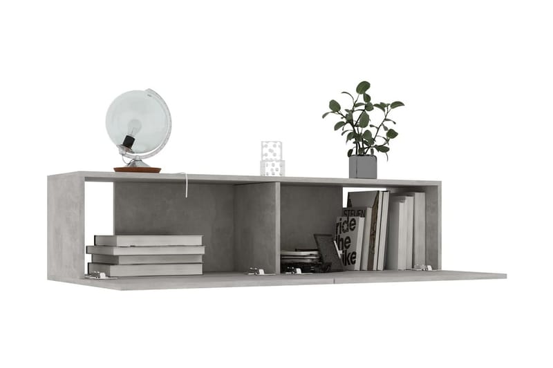 TV-bänk betonggrå 120x30x30 cm spånskiva - Grå - Möbler - Tv möbel & mediamöbel - TV bänk & mediabänk