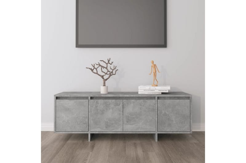 TV-bänk betonggrå 120x30x40,5 cm spånskiva - Grå - Möbler - Tv möbel & mediamöbel - TV bänk & mediabänk