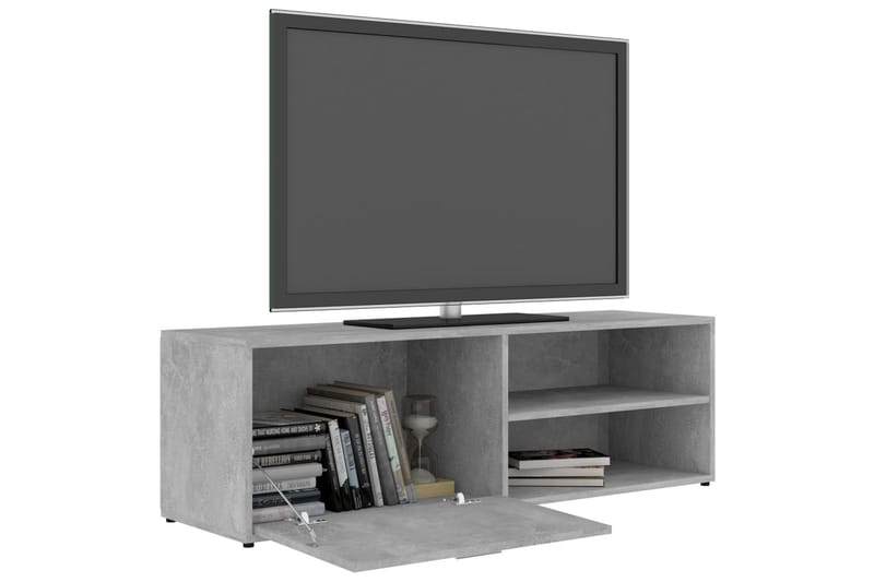 TV-bänk betonggrå 120x34x37 cm spånskiva - Grå - Möbler - Tv möbel & mediamöbel - TV bänk & mediabänk