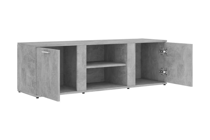 TV-bänk betonggrå 120x34x37 cm spånskiva - Grå - Möbler - Tv möbel & mediamöbel - TV bänk & mediabänk