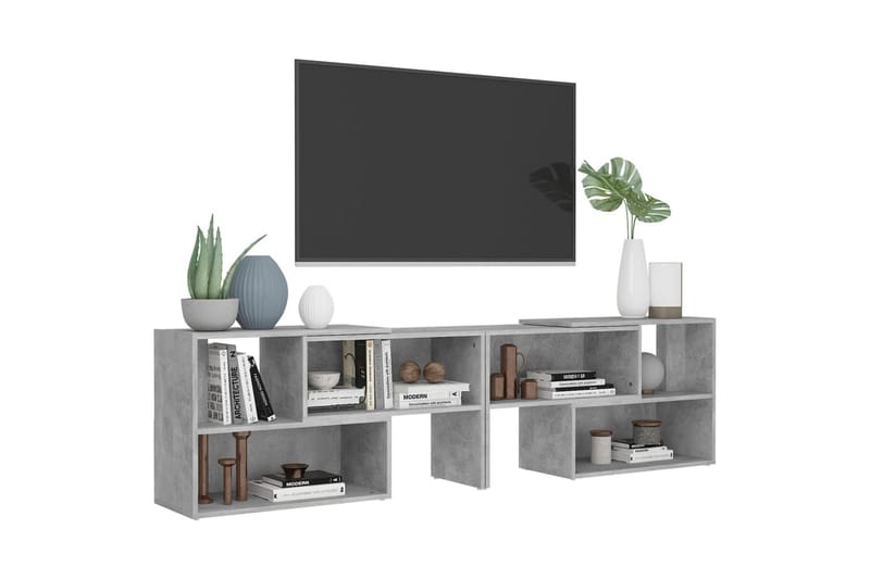 TV-bänk betonggrå 149x30x52 cm spånskiva - Grå - Möbler - Tv möbel & mediamöbel - TV bänk & mediabänk
