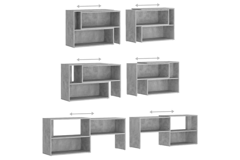 TV-bänk betonggrå 149x30x52 cm spånskiva - Grå - Möbler - Tv möbel & mediamöbel - TV bänk & mediabänk