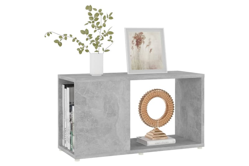 TV-bänk betonggrå 60x24x32 cm spånskiva - Grå - Möbler - Tv möbel & mediamöbel - TV bänk & mediabänk