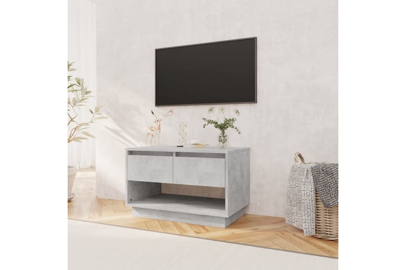TV-bänk betonggrå 70x41x44 cm spånskiva - Grå - Möbler - Tv möbel & mediamöbel - TV bänk & mediabänk